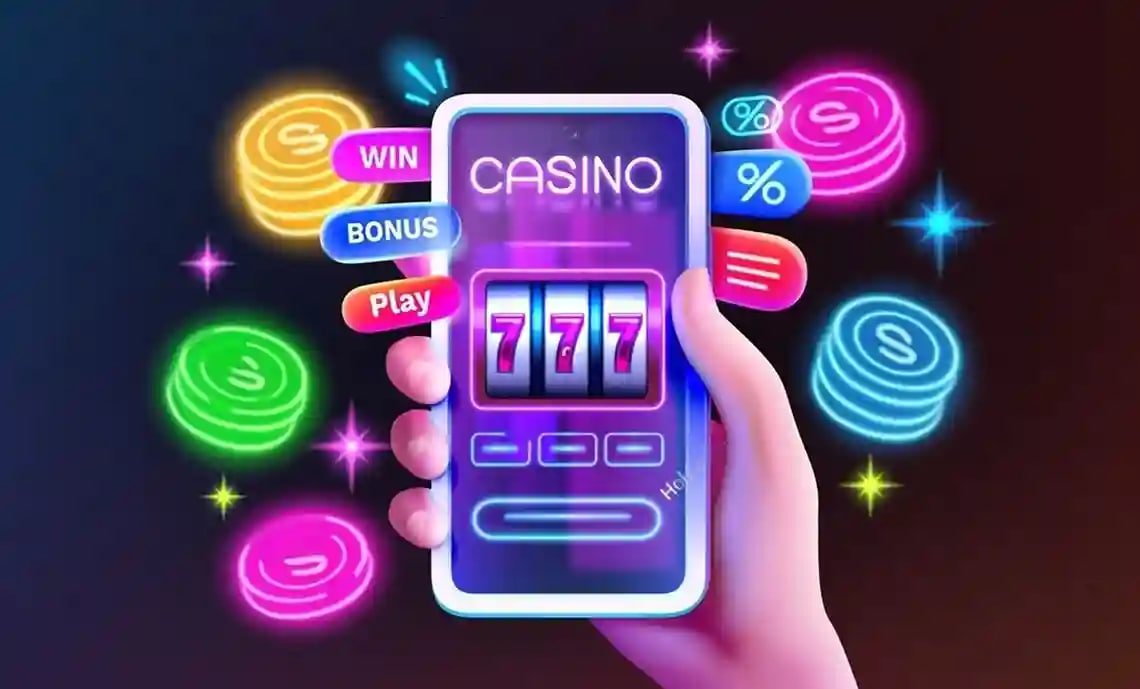 Filipino player checking casino 777 wins feed on mobile phone